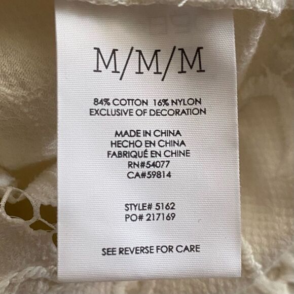 CAbi Portrait Jacket Ivory Lace Eyelet Medium 5162 Cottegecore Romantic Feminine - Picture 14 of 15